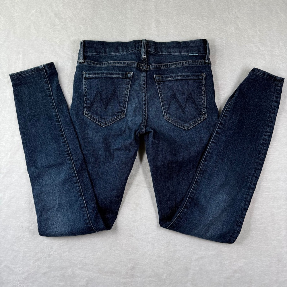 MOTHER The Looker Here Kitty‎ Kitty Skinny Jeans Dark Wash Blue Size 25
